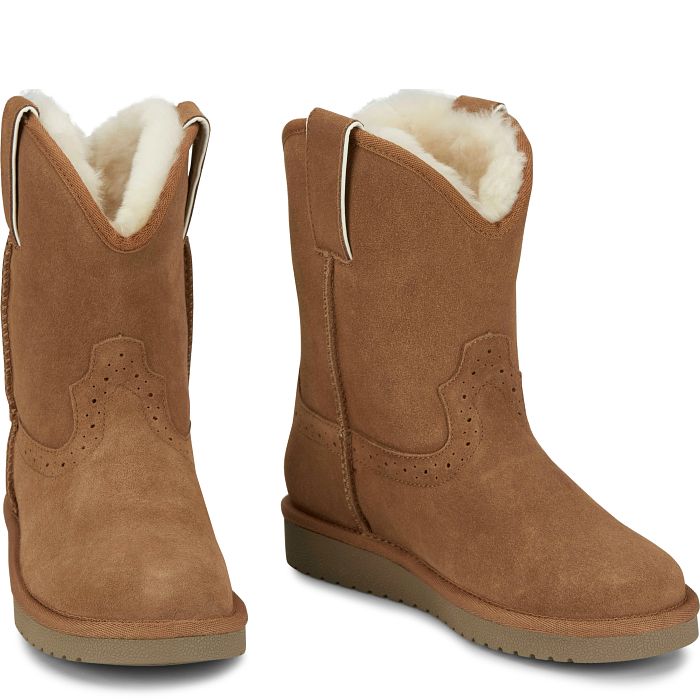 Heidi 8" Suede Shearling