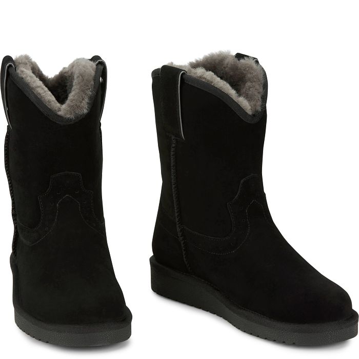 Heidi 8" Suede Shearling